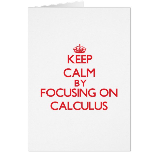 Kalm houden door te focussen op calculus (Voorkant)