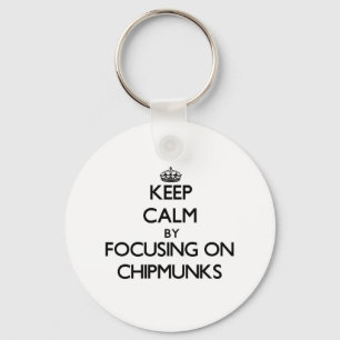 Kalm houden door zich te richten op Chipmunks Sleutelhanger