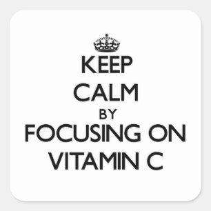 Kalm houden door zich te richten op vitamine C Vierkante Sticker