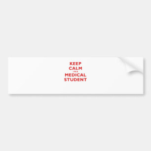 Kalm houden Een medische student Bumpersticker