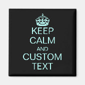 Kalm houden en [aangepaste tekst] magneet (Voorkant)