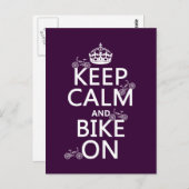 Kalm houden en Aansluiten (aanpasbare kleur) Briefkaart (Voorkant / Achterkant)