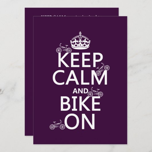 Kalm houden en Aansluiten (aanpasbare kleur) Kaart (Voorkant / Achterkant)