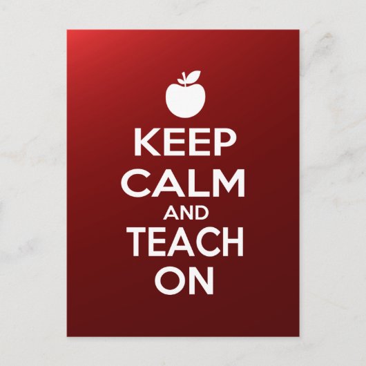 Kalm houden en aanwijzen briefkaart (Voorkant)