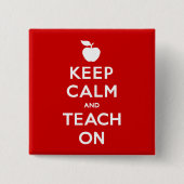 Kalm houden en aanwijzen vierkante button 5,1 cm (Voorkant)