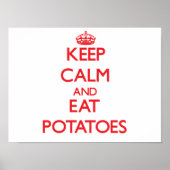 Kalm houden en aardappelen eten poster (Voorkant)
