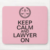 Kalm houden en advocaat op Mousepad Muismat (Voorkant)
