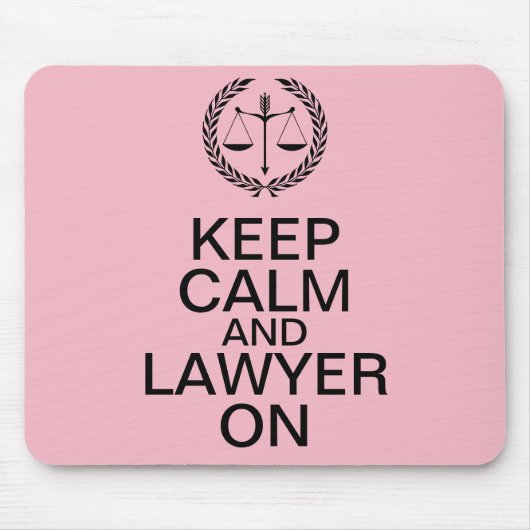 Kalm houden en advocaat op Mousepad Muismat (Voorkant)