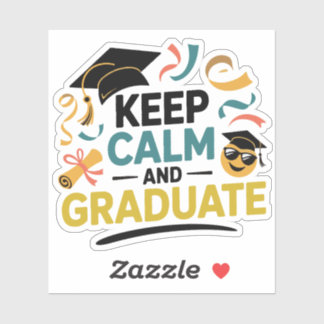 Kalm houden en Afstuderen Sticker