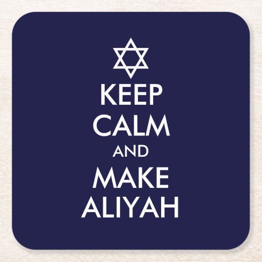 Kalm houden en Aliyah maken Kartonnen Onderzetters (Voorkant)