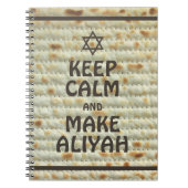 Kalm houden en Aliyah maken - Matzah Notitieboek (Voorkant)