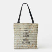 Kalm houden en Aliyah maken - Matzah Tote Bag (Achterkant)