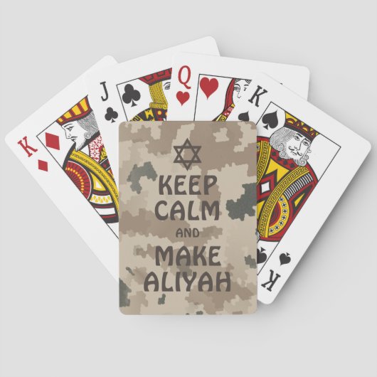 Kalm houden en Aliyah maken Pokerkaarten (Achterkant)