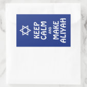 Kalm houden en Aliyah maken Rechthoekige Sticker (Tas)