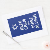 Kalm houden en Aliyah maken Rechthoekige Sticker (Envelop)