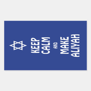 Kalm houden en Aliyah maken Rechthoekige Sticker