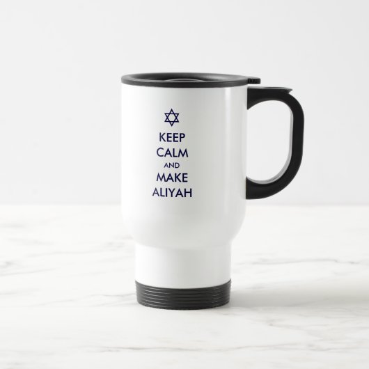 Kalm houden en Aliyah maken Reisbeker (Rechts)