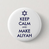 Kalm houden en Aliyah maken Ronde Button 5,7 Cm (Voorkant)