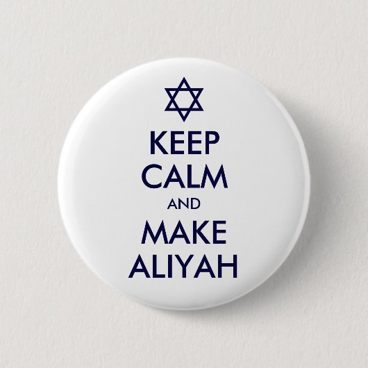 Kalm houden en Aliyah maken Ronde Button 5,7 Cm (Voorkant)