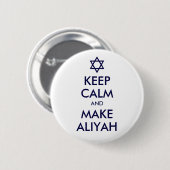 Kalm houden en Aliyah maken Ronde Button 5,7 Cm (Voorkant /achterkant)