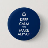 Kalm houden en Aliyah maken Ronde Button 5,7 Cm (Voorkant)