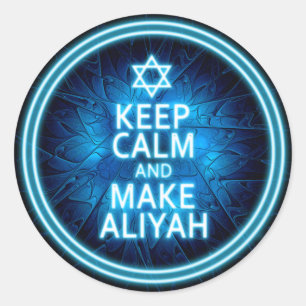 Kalm houden en Aliyah maken Ronde Sticker