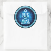 Kalm houden en Aliyah maken Ronde Sticker (Tas)