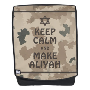 Kalm houden en Aliyah maken Rugtassen