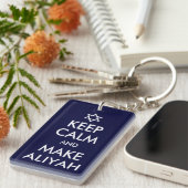 Kalm houden en Aliyah maken Sleutelhanger (Voorkant Rechts)