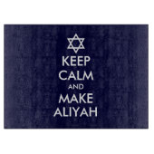 Kalm houden en Aliyah maken Snijplank (Voorkant)