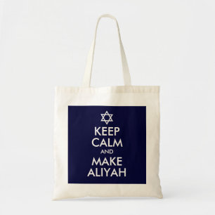 Kalm houden en Aliyah maken Tote Bag