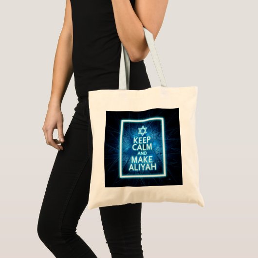 Kalm houden en Aliyah maken Tote Bag (Voorkant (product))