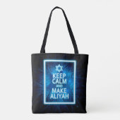 Kalm houden en Aliyah maken Tote Bag (Achterkant)