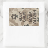 Kalm houden en Aliyah maken - woestijn Rechthoekige Sticker (Tas)