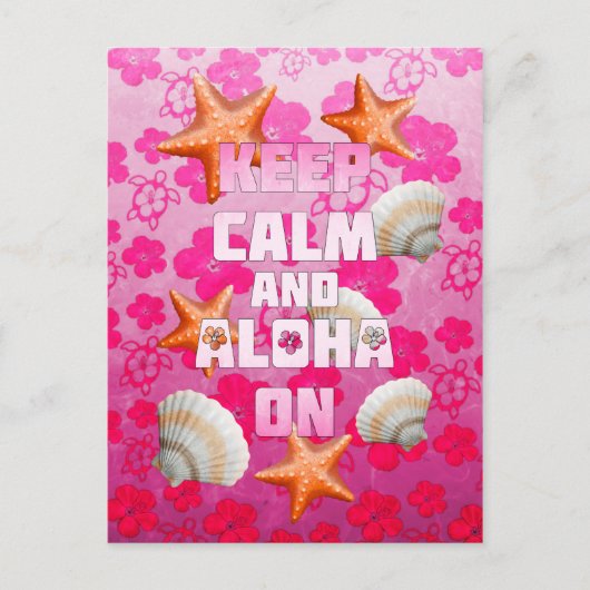 Kalm houden en Aloha aan Briefkaart (Voorkant)