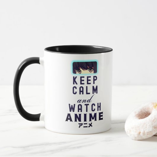Kalm houden en Anime bekijken Mok (Met donut)