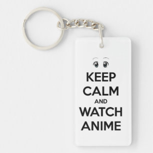 Kalm houden en Anime bekijken Sleutelhanger