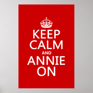 Kalm houden en Annie aan Poster