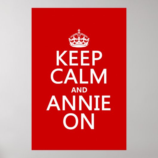 Kalm houden en Annie aan Poster (Voorkant)