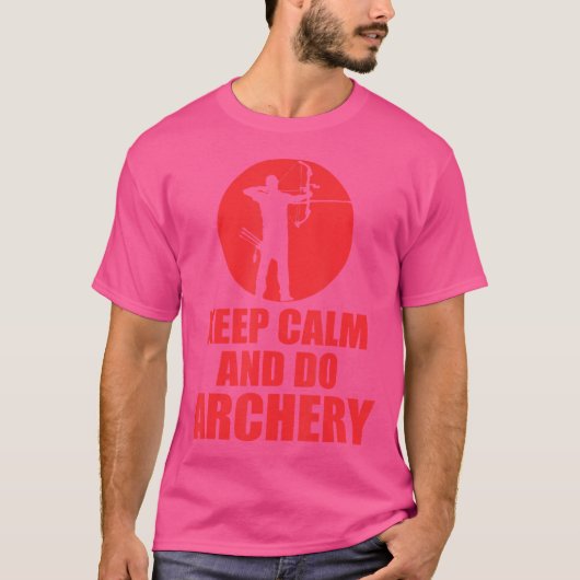 Kalm houden en Archery doen T-shirt (Voorkant)