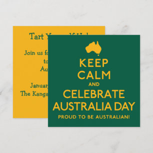 Kalm houden en Australië Dag vieren! Kaart