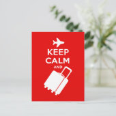 Kalm houden en bagage meenemen briefkaart (Staand voorkant)