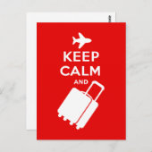 Kalm houden en bagage meenemen briefkaart (Voorkant / Achterkant)