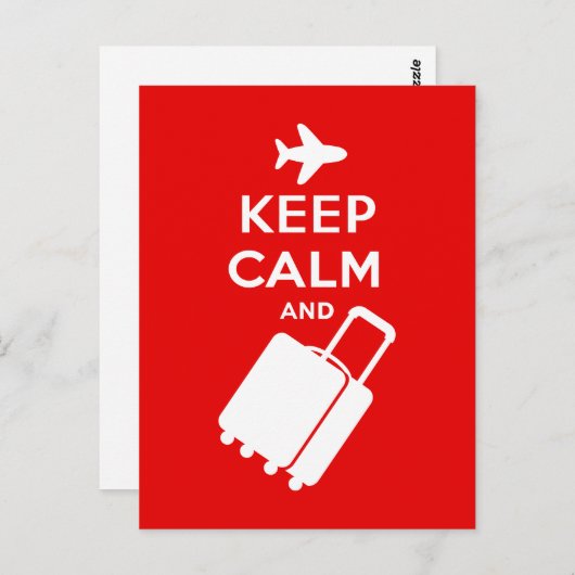 Kalm houden en bagage meenemen briefkaart (Voorkant / Achterkant)