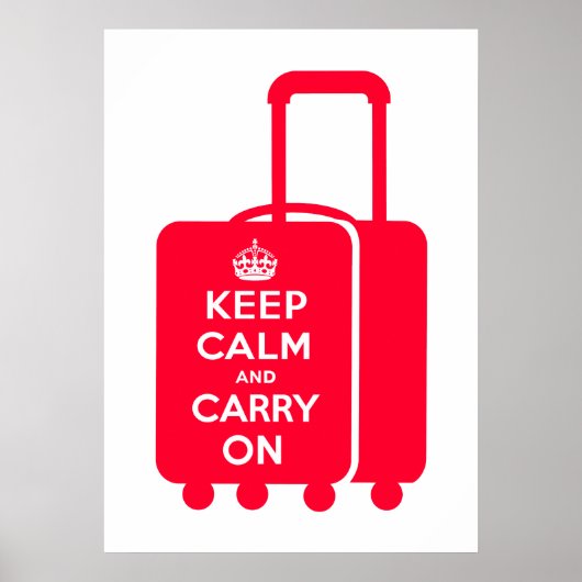 Kalm houden en bagage meenemen poster (Voorkant)