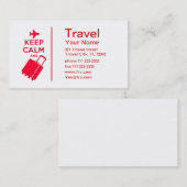 Kalm houden en bagage meenemen visitekaartje (Voorkant / Achterkant)