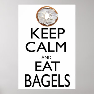 Kalm houden en Bagels eten Poster