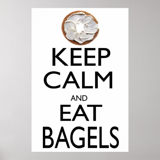 Kalm houden en Bagels eten Poster (Voorkant)