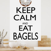Kalm houden en Bagels eten Poster (Keuken)