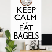 Kalm houden en Bagels eten Poster (Thuiskantoor)